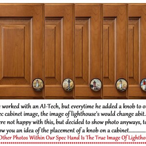 Lighthouse Knobs SET Of (5) Custom Knob Pulls Kitchen Cabinet Dresser Knob Dresser Pull Kitchen Knob Bathroom Pantry Closet Lighthouse Decor