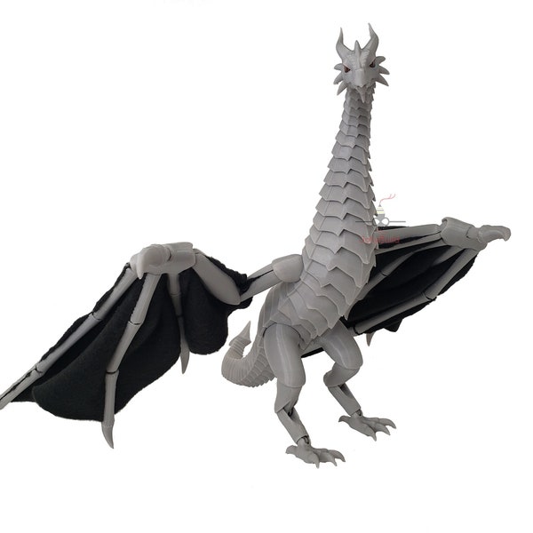 Wyvern Dragon Wym 3d printed Articulated BJD Ball Jointed