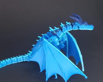 Wings of Fire inspired SEA WING 3D-Printed Flexible Dragon