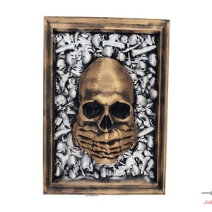 Three Wise Men Skull Wall Art 3d Printed SET OF 3 Framed skull See No Evil, Hear No Evil, Speak No Evil B