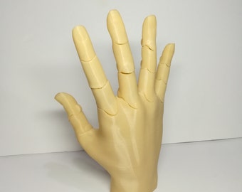 3d Printed Hand Jointed Movable posable sign fist life size severed scary hand maneqin body parts