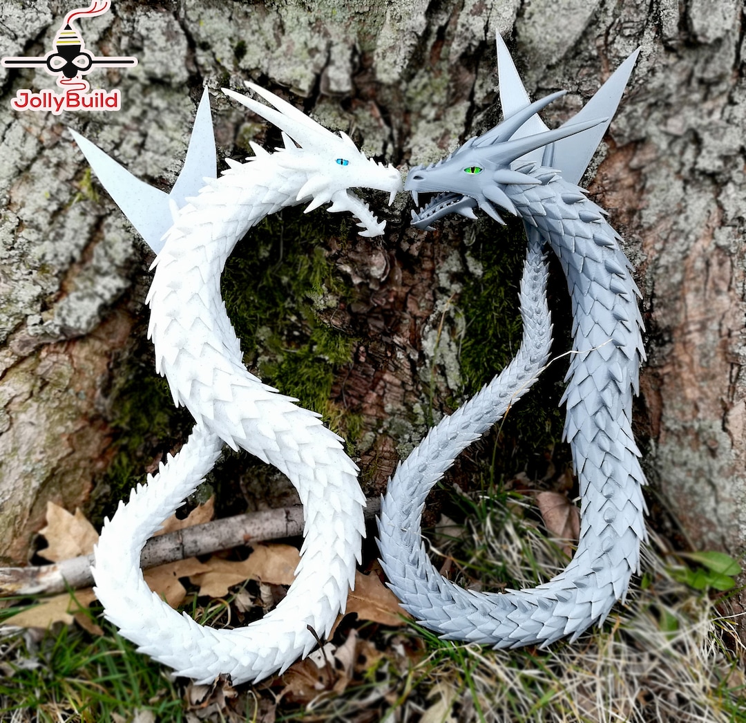 SATOMI アートプリント 3枚セット 龍 猿 蛇 3D Printed Articulated Dragon Sea Serpent BJD Ball Jointed - Etsy