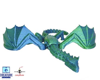 Game Of Thrones House of Dragons CARAXES inspired 3d Printed Flexi Dragon