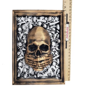 Three Wise Men Skull Wall Art 3d Printed SET OF 3 Framed skull See No Evil, Hear No Evil, Speak No Evil image 7