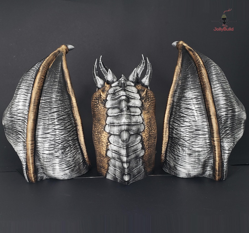 Dragon Bookend with Dual Wings 3D Printed | Fantasy Decor for Bookshelves & Desks image 5