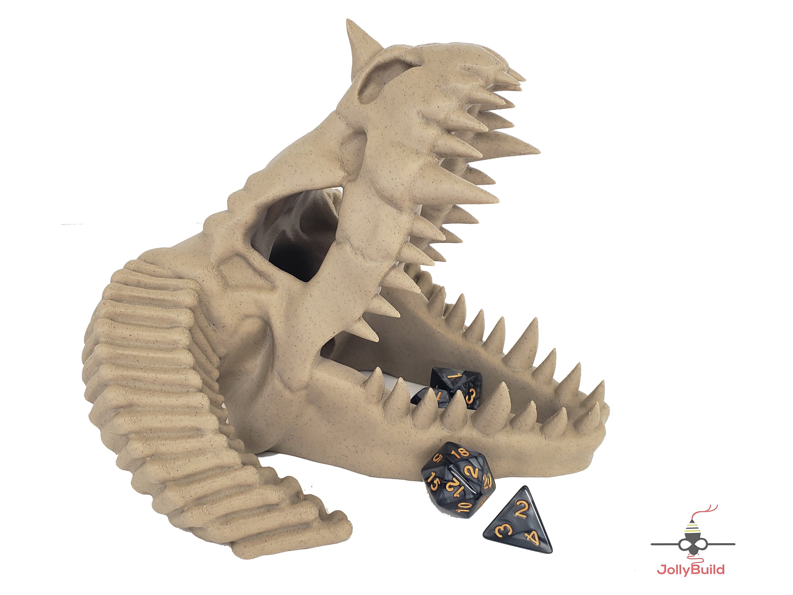 Mystic Dragon Skull 3D Printed Dice Tower - Enhance Your Gaming Experience!
