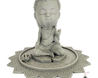 3D Printed Chibi Buddha Figurine – Mini Zen Desk Decor