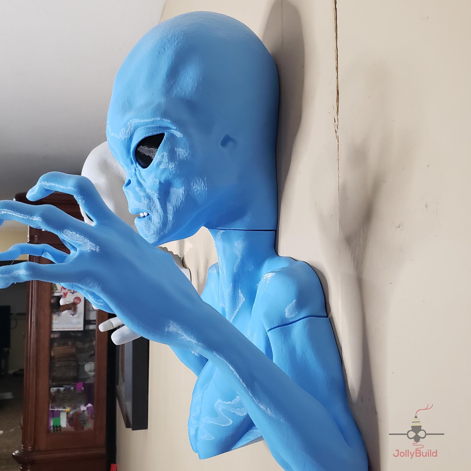 Alien Wall Art 3d-printed Mount LARGE| Greys Blues Goliath UAP UFO - Etsy