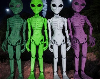 Flexi Alien Articulated Fidget Sensory Desk buddy