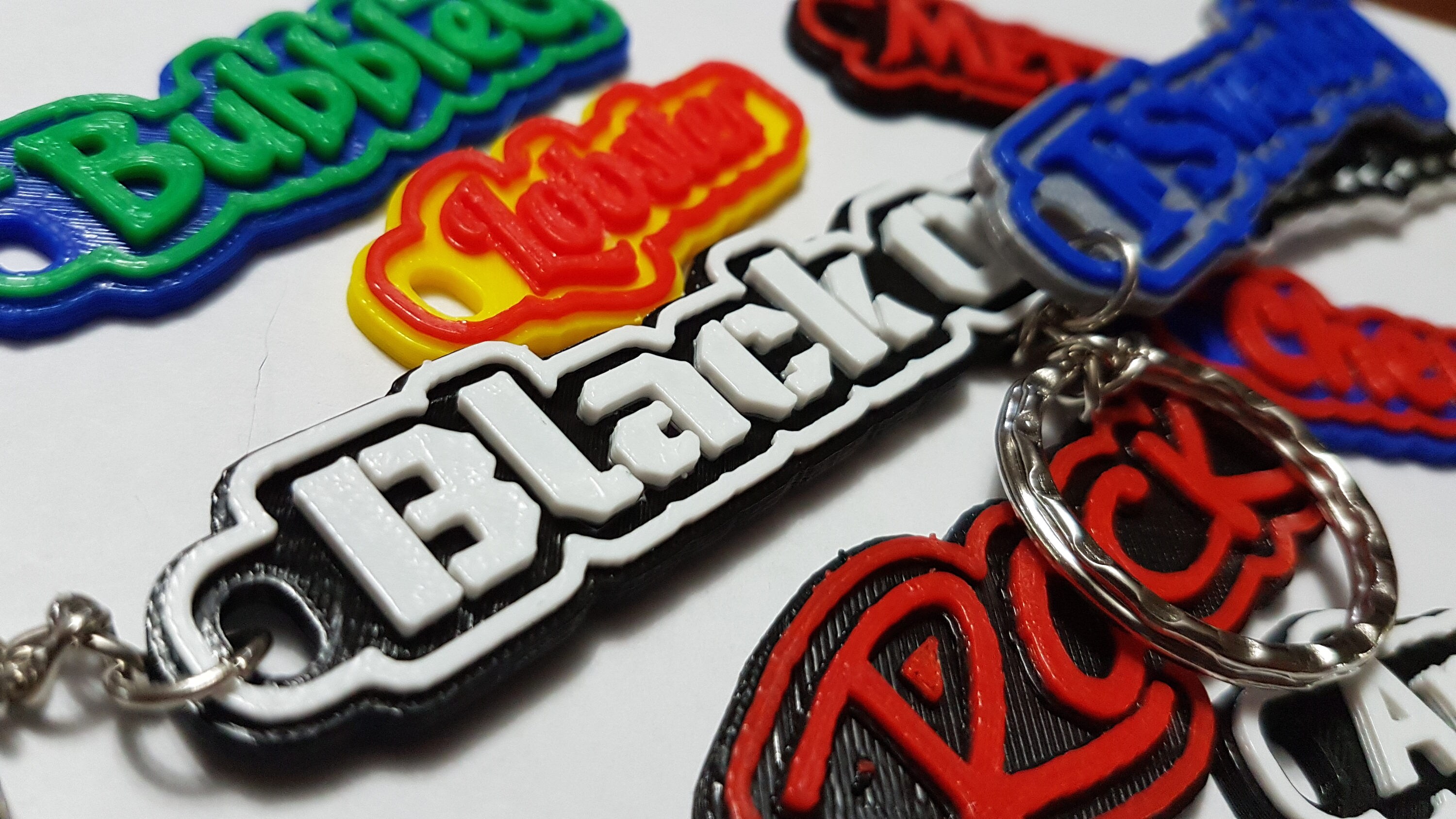 3D Printed Keychain Personalized Customized ANY FONT Name Tag Etsy