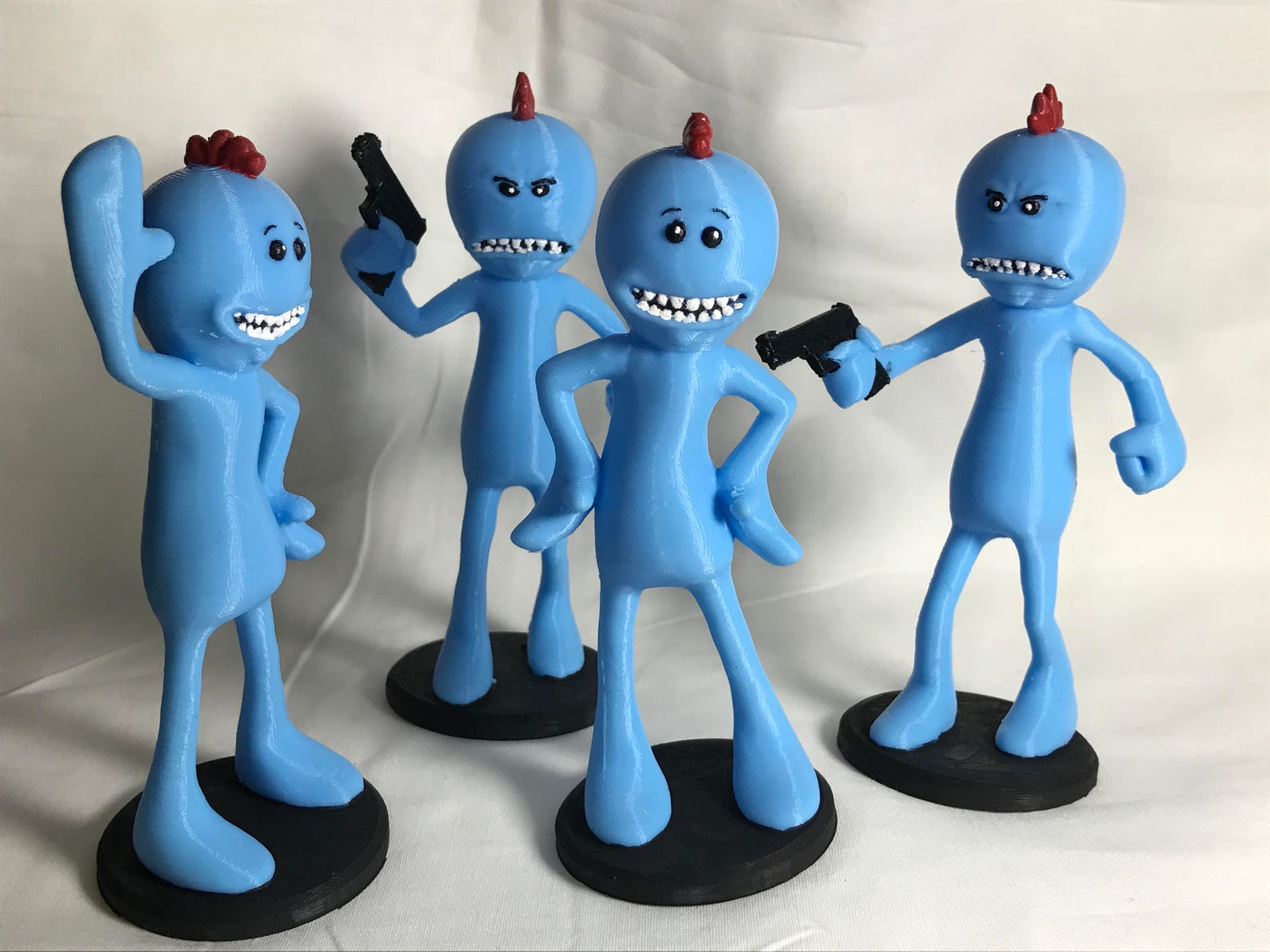 Mr. Meeseeks Figurine 3D Printed and Handpainted Keep you image 0.