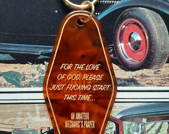 Un keyring de oración de mecánica amateur