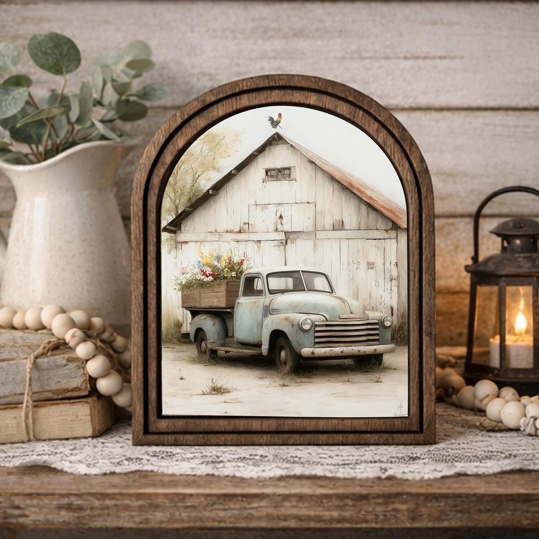 Rustic Sign Frame Handmade Wood Framed Arch Sign – Farmhouse Cottage Spring Decor ...