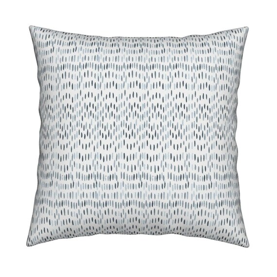 Spotted Linen Pillow Cover Navy Pillow Decorative watercolor Pillow cover blue