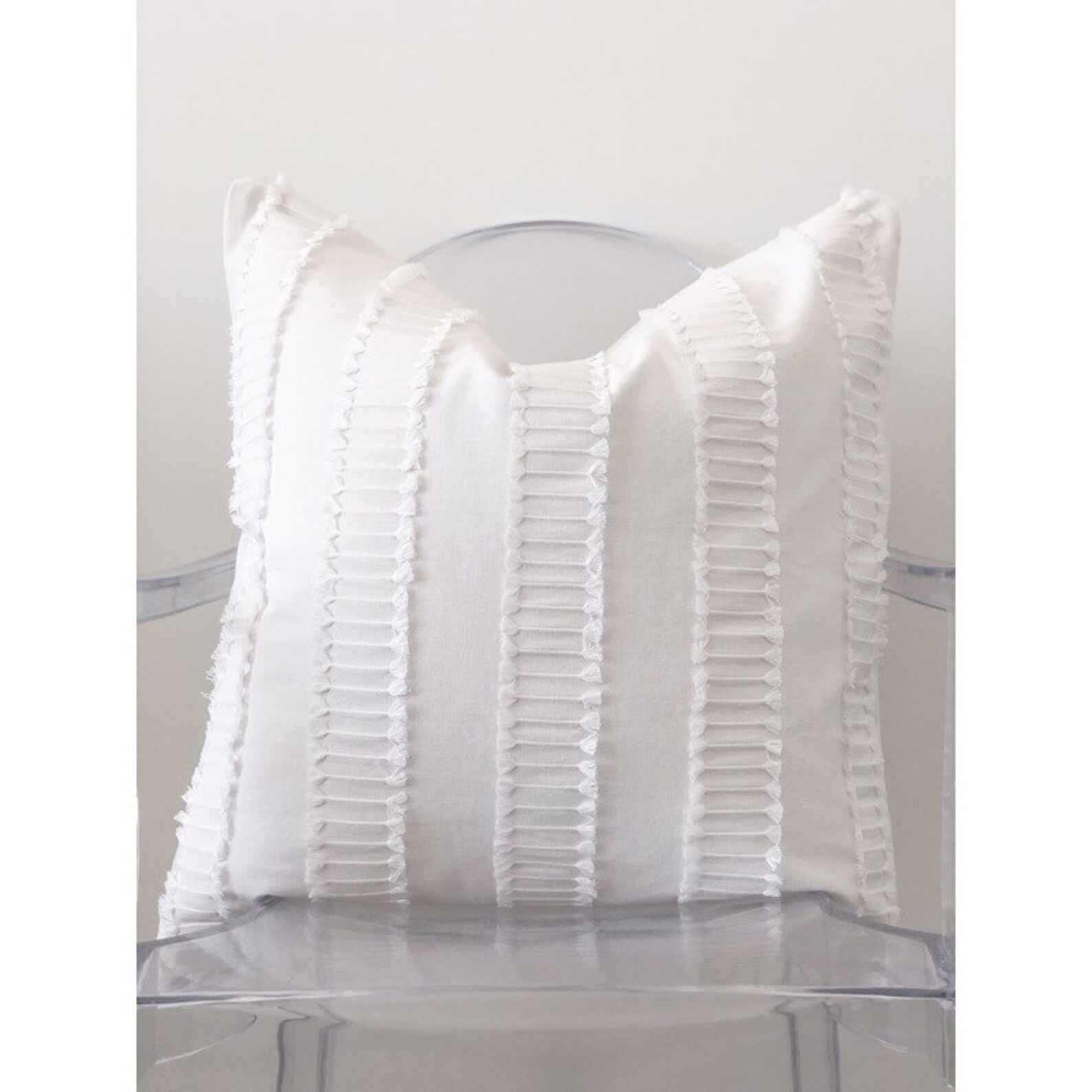 White Tassel Pillow Cover Ivory Tassel Pillow Tassel Etsy