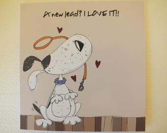 4 x Adorable dog greeting cards