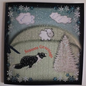 Collie met Kerstmis