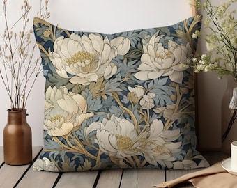 Throw Pillow Cover - Garden Elegance - William Morris Style - Artistic Home Décor | Faux Suede Pillow Covers | Modern Victorian | Vintage