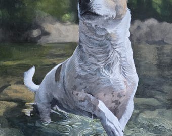 Pet Portrait hand painted in Acrylic  from Photo, Pet Portrait Custom, personalized gifts