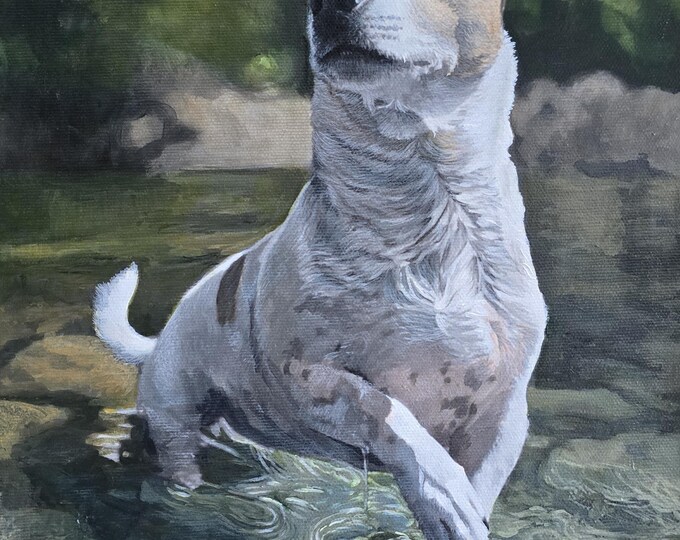 Pet Portrait hand painted in Acrylic  from Photo, Pet Portrait Custom, personalized gifts