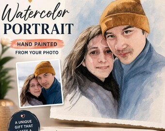 Custom Watercolor Child Portrait, Hand Painted from Photo | Kid Portrait | Baby Portrait | Real Physical Watercolor | Handmade Commission