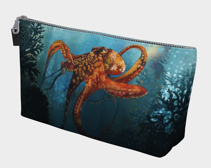 Octopus In the Coral Make-up bag