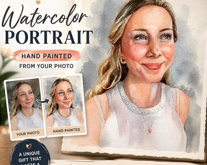 Custom Watercolor Child Portrait, Hand Painted from Photo | Kid Portrait | Baby Portrait | Real Physical Watercolor | Handmade Commission