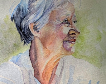 Tariff free | Hand painted Watercolor Portrait | Christmas Gift | Family Portrait | Wedding gift | From Photo