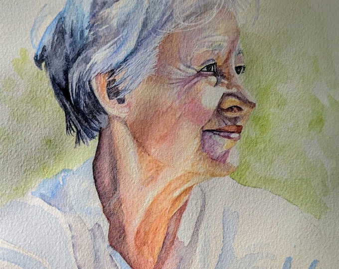 Tariff free | Hand painted Watercolor Portrait | Christmas Gift | Family Portrait | Wedding gift | From Photo