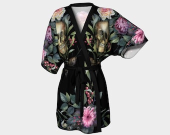knee length dresses for ladies Sugar Skull Women's Bath Robe, sugar skull day of the dead skull pajam   Awesome Skulls