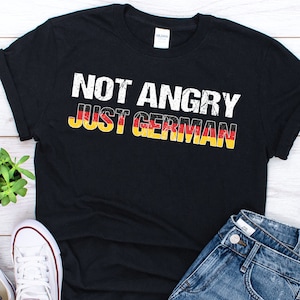 Lustiges deutsches T-Shirt lustiges verärgertes deutsches T-Shirt Deutscher Spruch Deutsches Zitat Deutsches Witz-Shirt