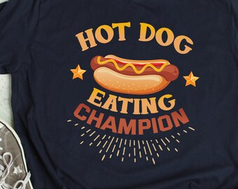 Hot Dog Shirt Hot Dog Eating T Shirt Funny Eating Contest Champion TShirt Eating Contest Price Hot Dog Eating Champion T-Shirt Humor Gift