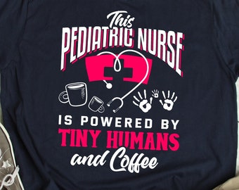 Pediatrische verpleegkundige shirt grappige koffie liefhebber kleine mensen pediatrische verpleegkundige gift pediatrische verpleegkundige leven T-shirt