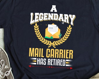 Maglietta del corriere della posta in pensione Regalo di pensionamento del corriere della posta divertente Maglietta del corriere della posta per la festa di pensionamento del corriere della posta