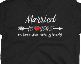 10 year wedding anniversary t shirts