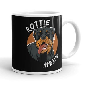 Rottie Mom Mug Rottie Mama Mug Rottweiler Mom Coffee Mug Rottie Mom Gift Rottweiler Gift Funny Dog Paw Rottweiler Coffee Mug Rottie Lover