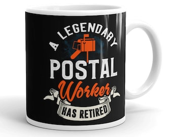 Lavoratore delle poste in pensione Tazza Regalo di pensionamento del lavoratore delle poste Regalo di pensionamento del lavoratore delle poste Tazza di caffè Festa di pensionamento del lavoratore delle poste divertente