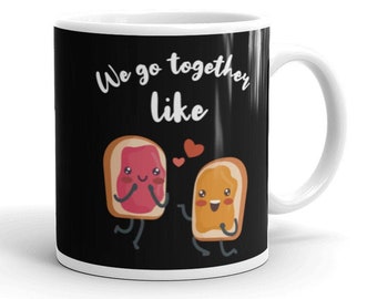 Peanut Butter Mug Funny Peanut Butter and Jelly Coffee Mug Couple P&J Gift Best Friends Peanut Butter and Jelly Lover Gift