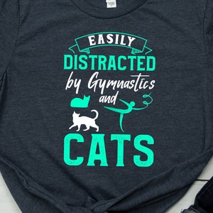 Gymnast Shirt Cat Lover Gymnast TShirt Funny Gymnast Cat Lover Gift Gymnastics and Cats Gymnast Cat Gift