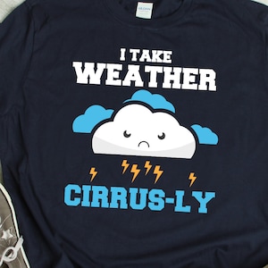 Funny Meteorologist Shirt Cloud Saying Meteorology Gift Funny Cirrus Cloud Pun TShirt for Meteorologists Weather Forecast Meteorologist Gift