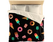 Items Similar To Candy Duvet Cover Ice Cream Duvet Donut Duvet