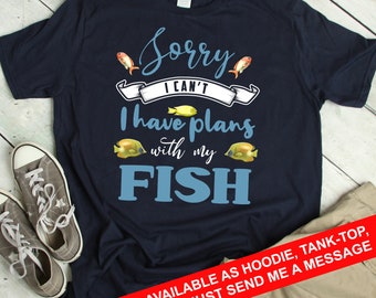 Lustiges Fisch-Liebhaber-Shirt Pläne mit meinem Fisch Aquarium-Shirt Lustiges Aquarianer-Shirt Aquarianer-Geschenk Aquarium Fisch-Liebhaber-T-Shirt Fisch-T-Shirt