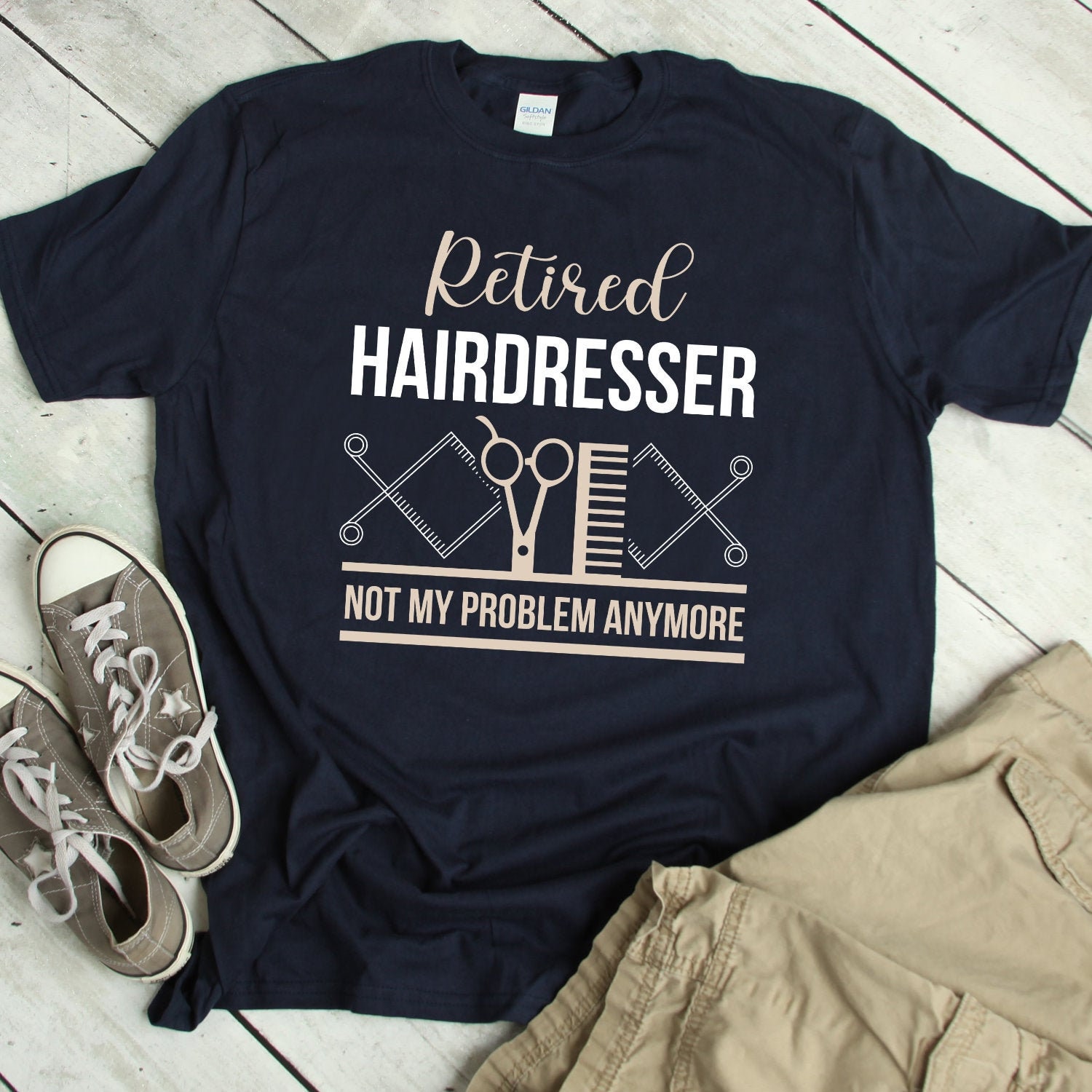 Retired Hairdresser Shirt Funny Hairdresser Retirement Gift Etsy