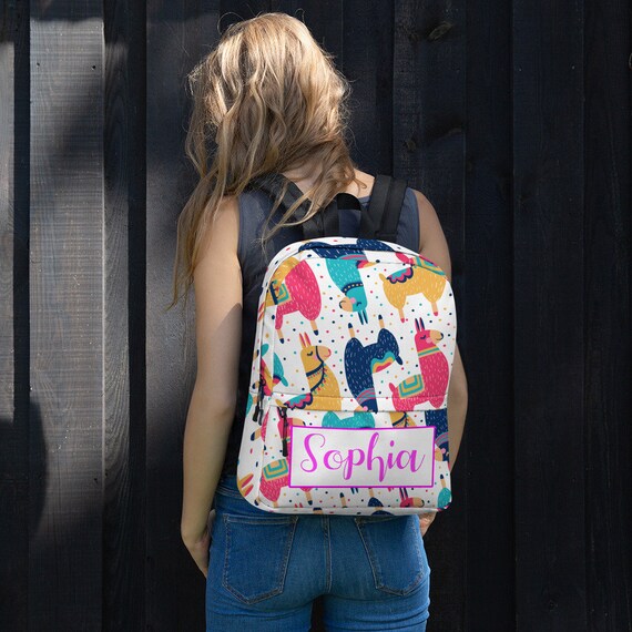 llama book bag