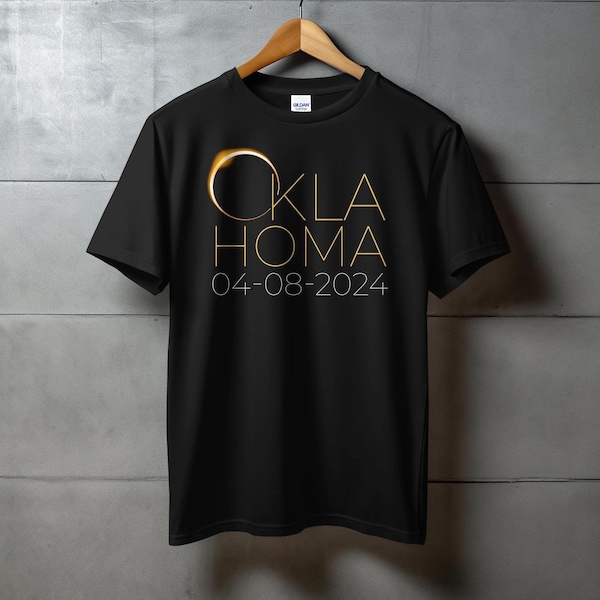 Solar Eclipse Oklahoma Shirt 2024 State Oklahoma Total Solar Eclipse T-Shirt 04.08.2024 Solar Eclipse Outfit for Oklahoma April 8th Eclipse