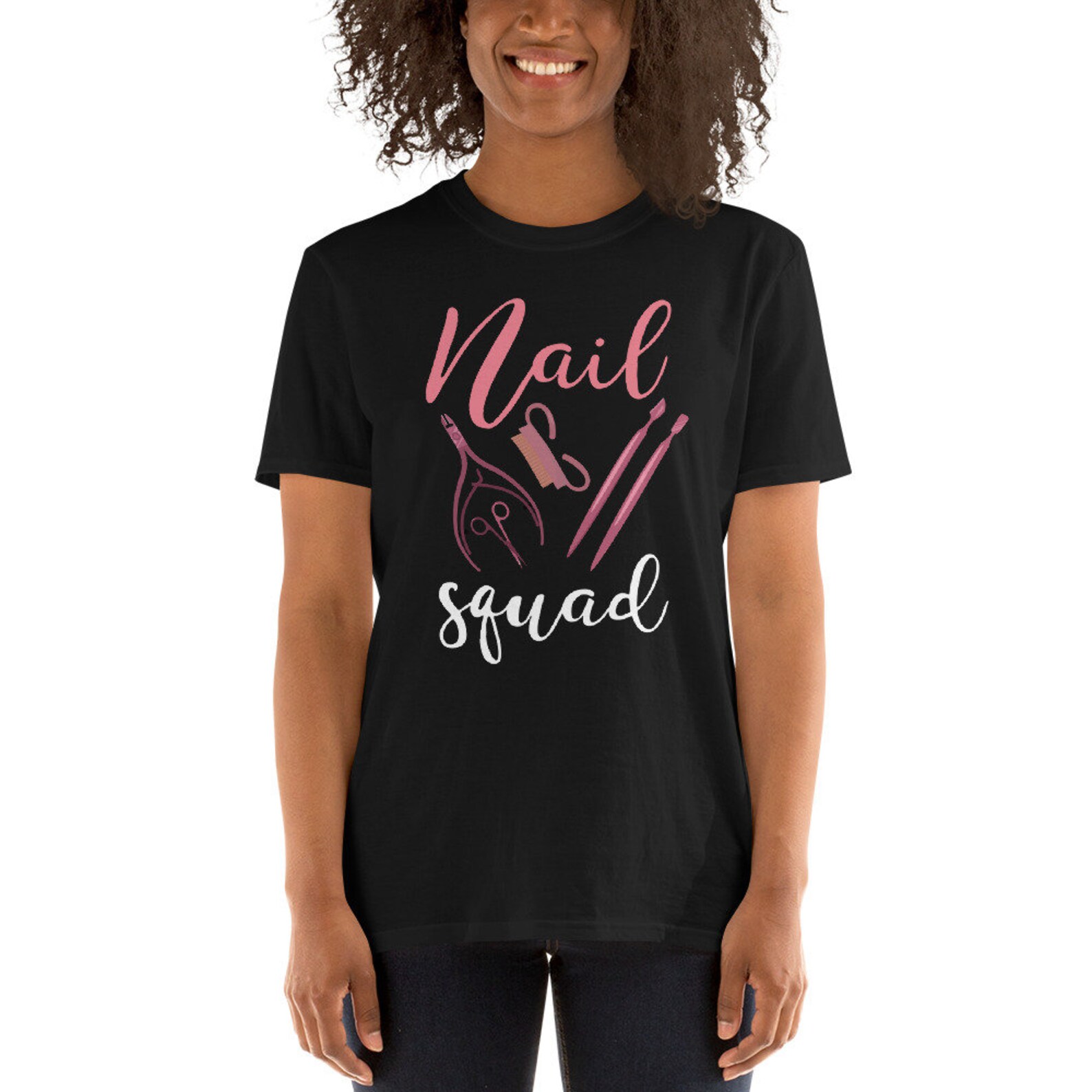 Nail Tech Shirt Nail Squad Tshirt Nail Salon Outfit Nail Tech Etsy