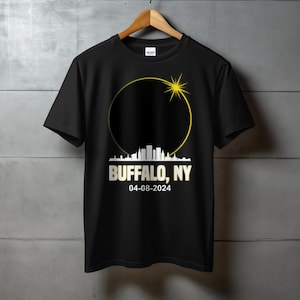 Solar Eclipse 2024 Shirt Buffalo Skyline New York Total Solar Eclipse Buffalo T-Shirt Buffalo Viewing Solar Eclipse T Shirt
