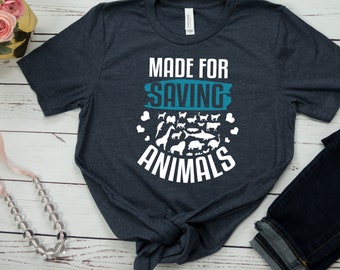 Dieren redden Shirt Dieren Saver TShirt Dierenvriend Dieren Rechten Liefde Dieren Gift Activist T Shirt Dierenwelzijnsactivist