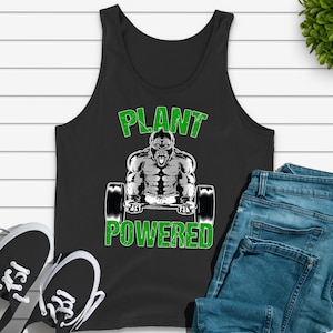 Vegan Fitness Tank Top Vegan Fitness Shirt Vegan Workout Tank Top Plant Powered Tank Vegan Lifestyle Vegan Gym Geschenk
