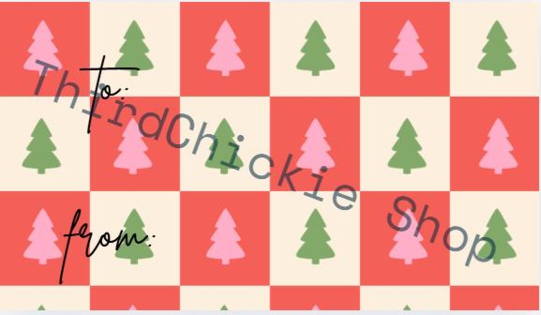 Pink Candy Cane Christmas Gift Tags - Etsy